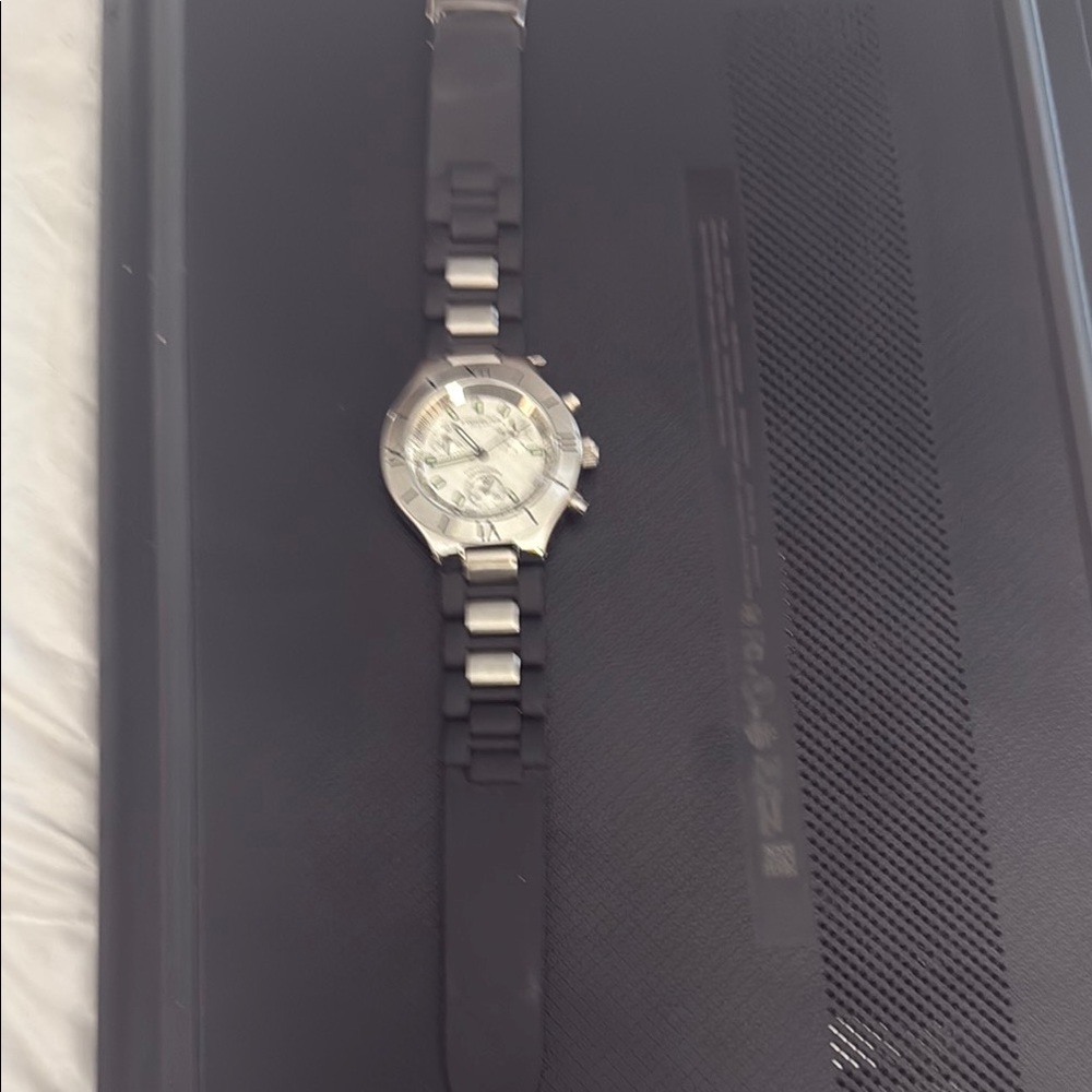 Stuhrling Original Silver and Black Chronograph Watch